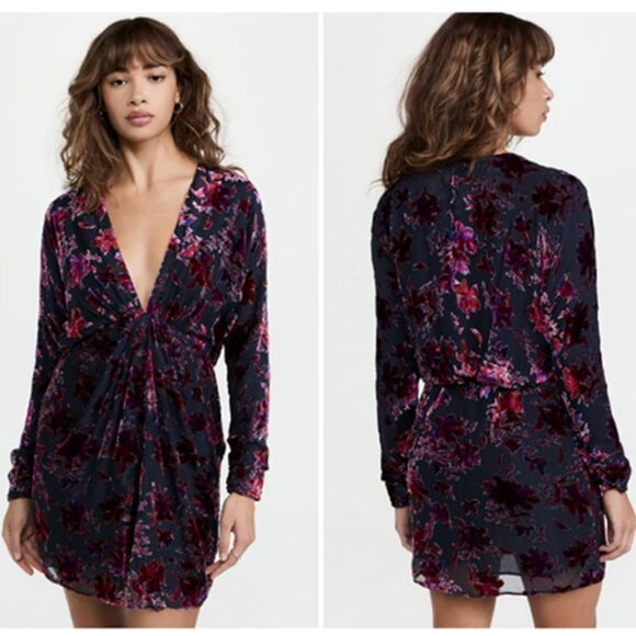 Rag & Bone Eloise Burnout Velvet Mini Dress - Picture 1 of 10